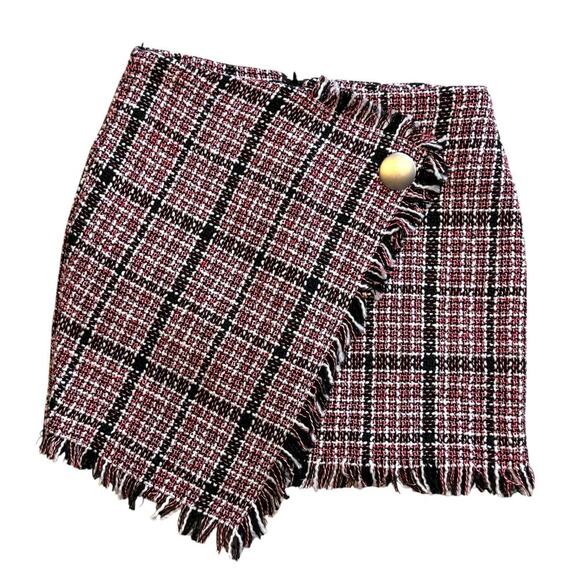Storets Tweed Fringe Mini Skirt Medium - Picture 3 of 6